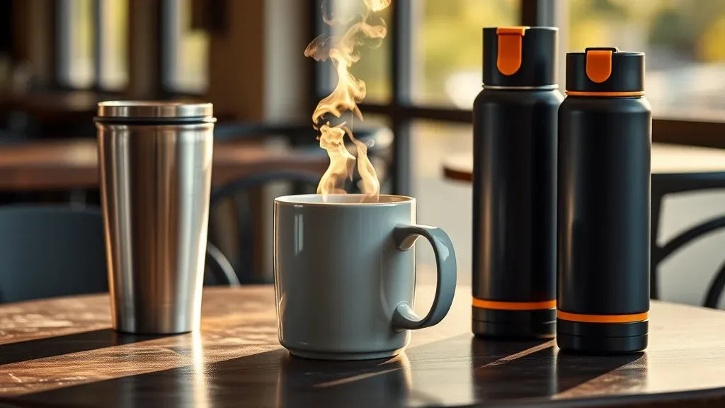 Drinkware & Mugs: Branded drinkware people actually use