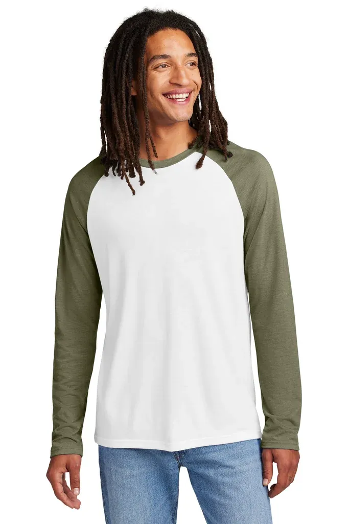 Allmade® Unisex Tri-Blend Long Sleeve Colorblock Raglan AL6009 - additional view 5