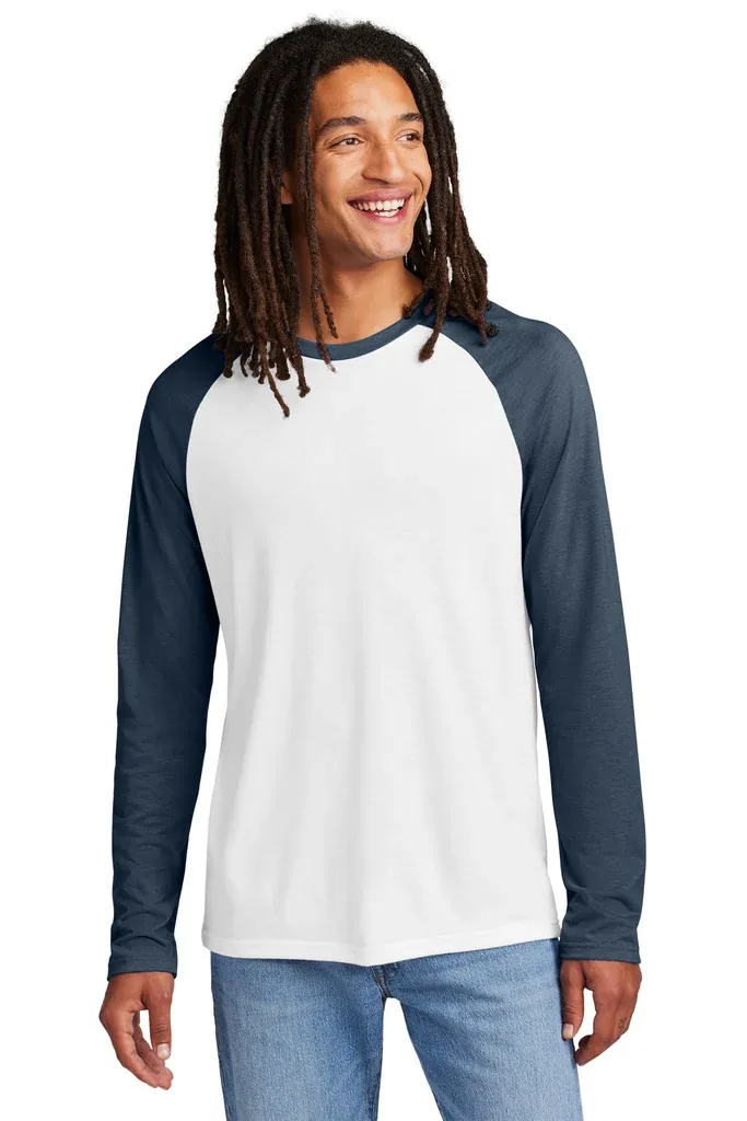Allmade® Unisex Tri-Blend Long Sleeve Colorblock Raglan AL6009 - additional view 6