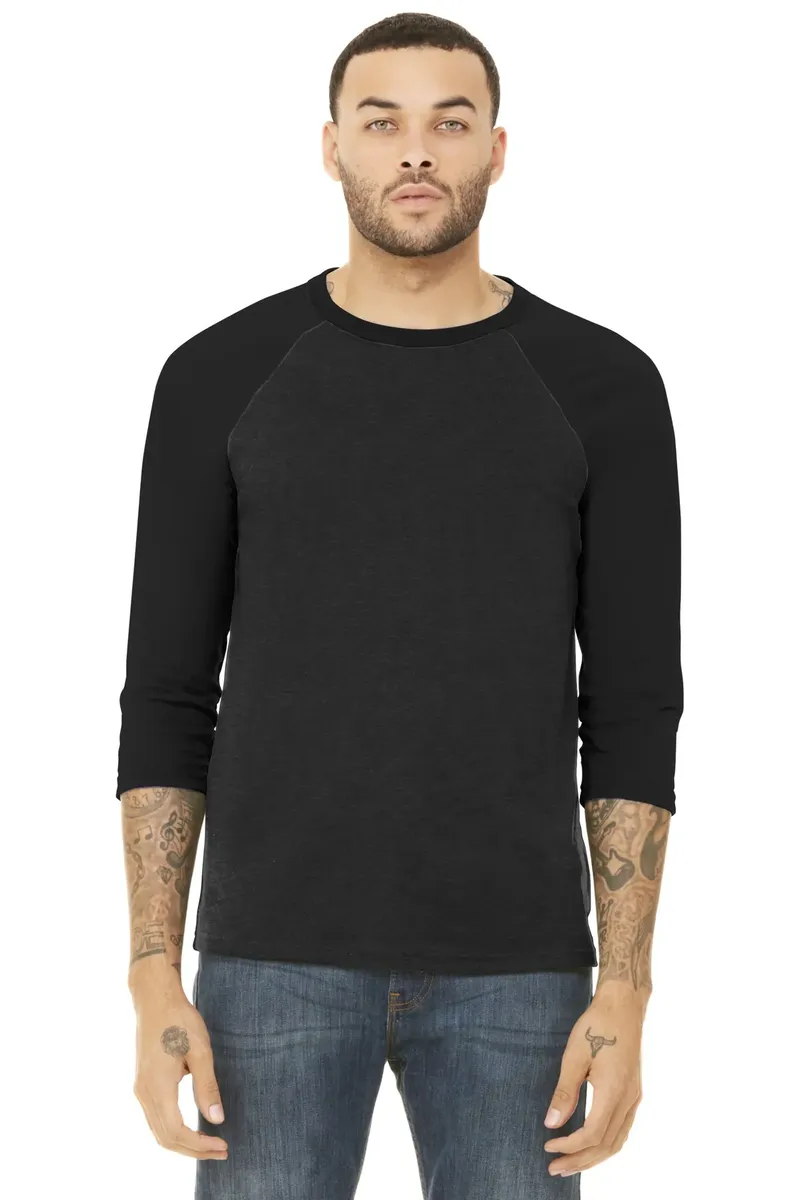 BELLA+CANVAS ® Unisex 3/4-Sleeve Baseball Tee. BC3200 - additional view 8