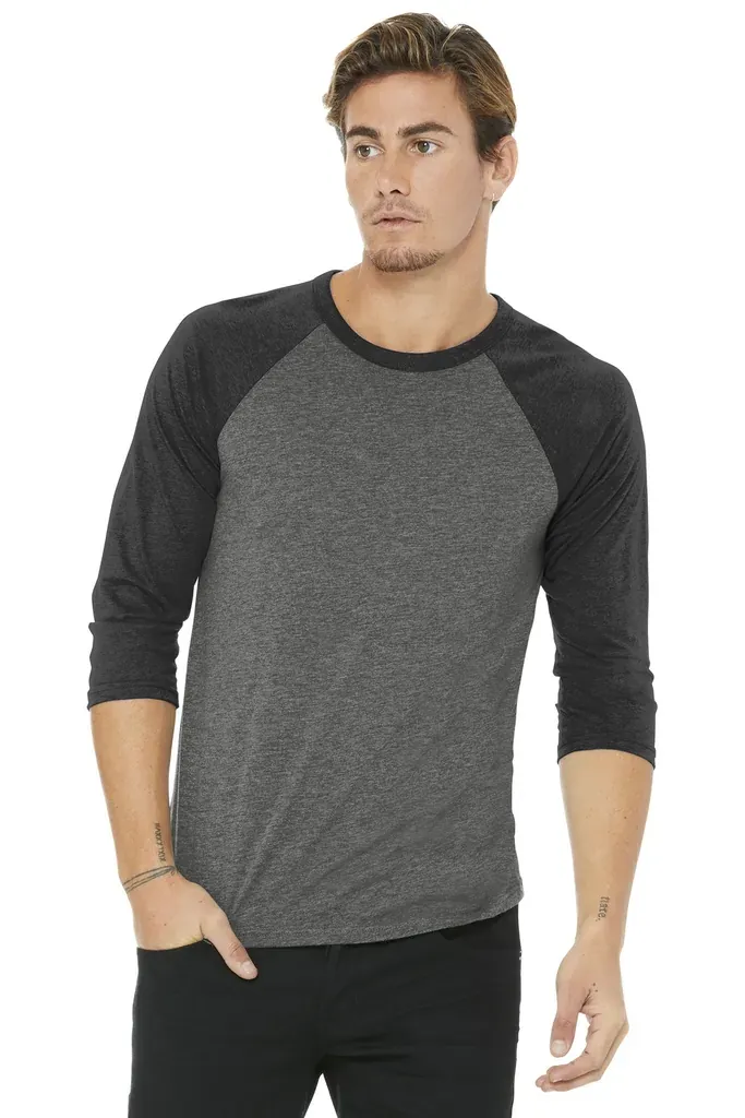 BELLA+CANVAS ® Unisex 3/4-Sleeve Baseball Tee. BC3200 - additional view 23