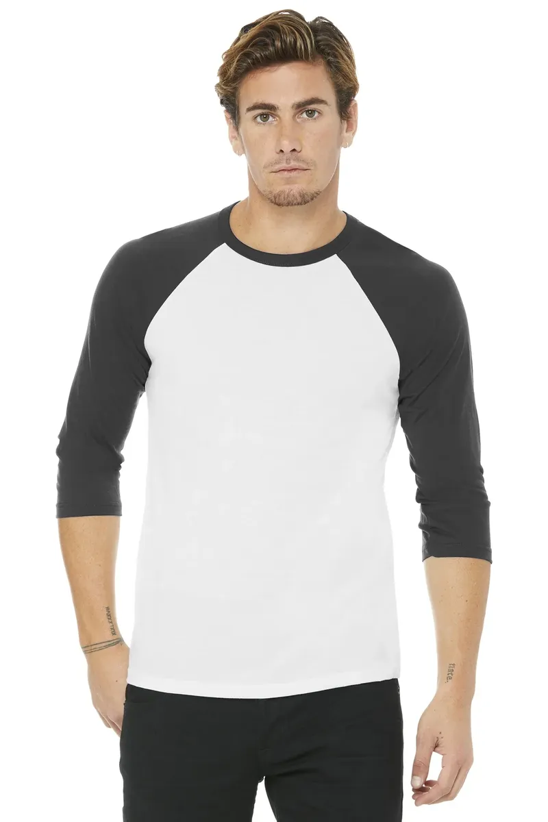 BELLA+CANVAS ® Unisex 3/4-Sleeve Baseball Tee. BC3200 - additional view 5