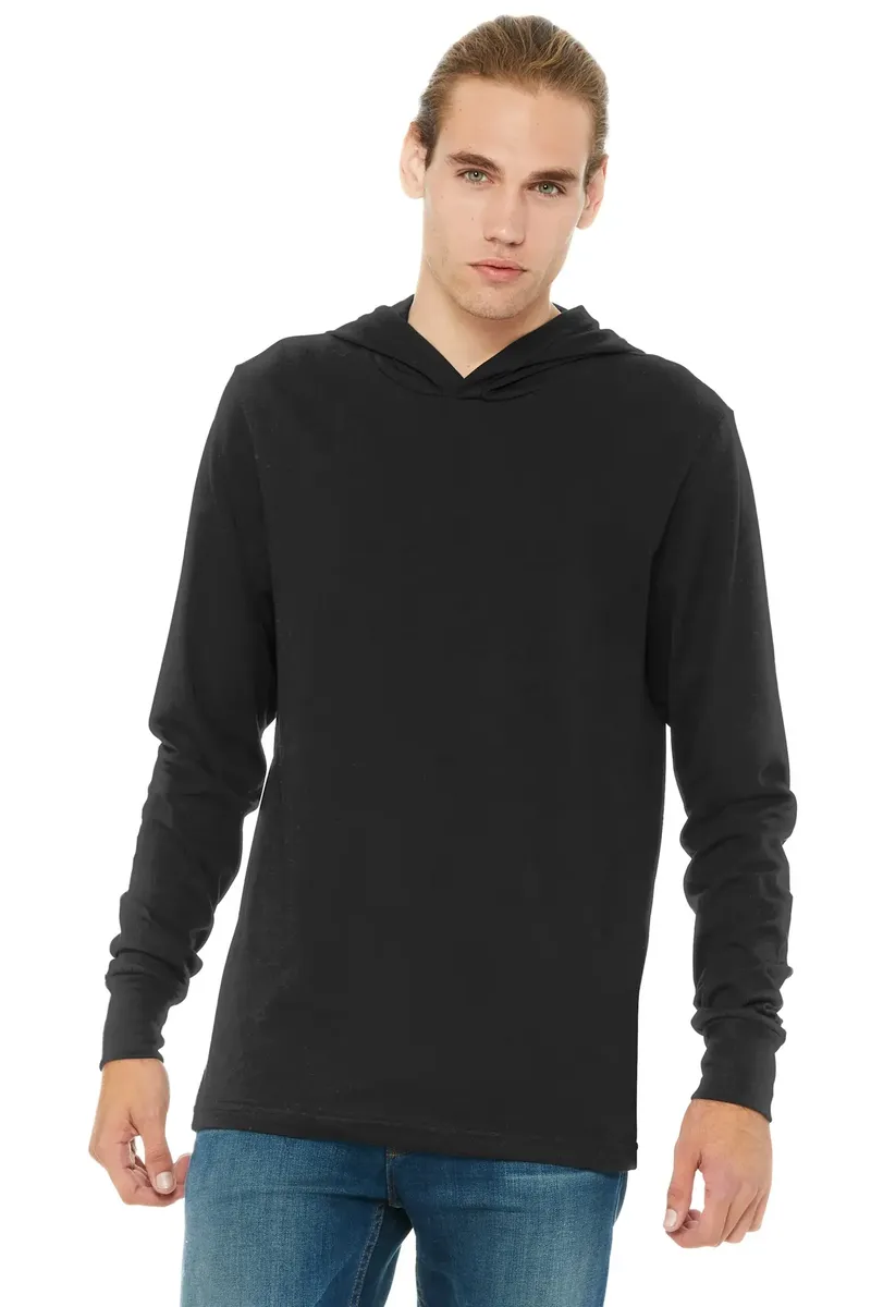 BELLA+CANVAS ® Unisex Jersey Long Sleeve Hoodie. BC3512 - additional view 4