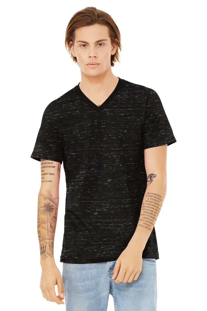 BELLA+CANVAS® Unisex Textured Jersey V-Neck Tee BC3655 - additional view 4
