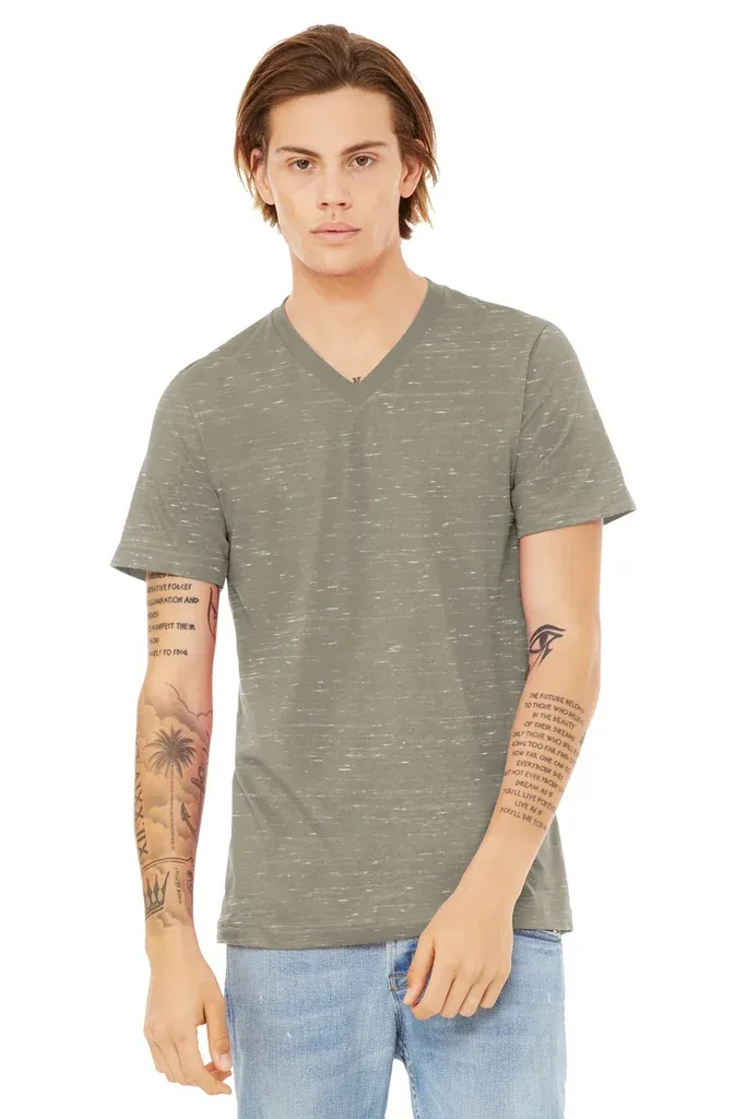 BELLA+CANVAS® Unisex Textured Jersey V-Neck Tee BC3655 - additional view 2