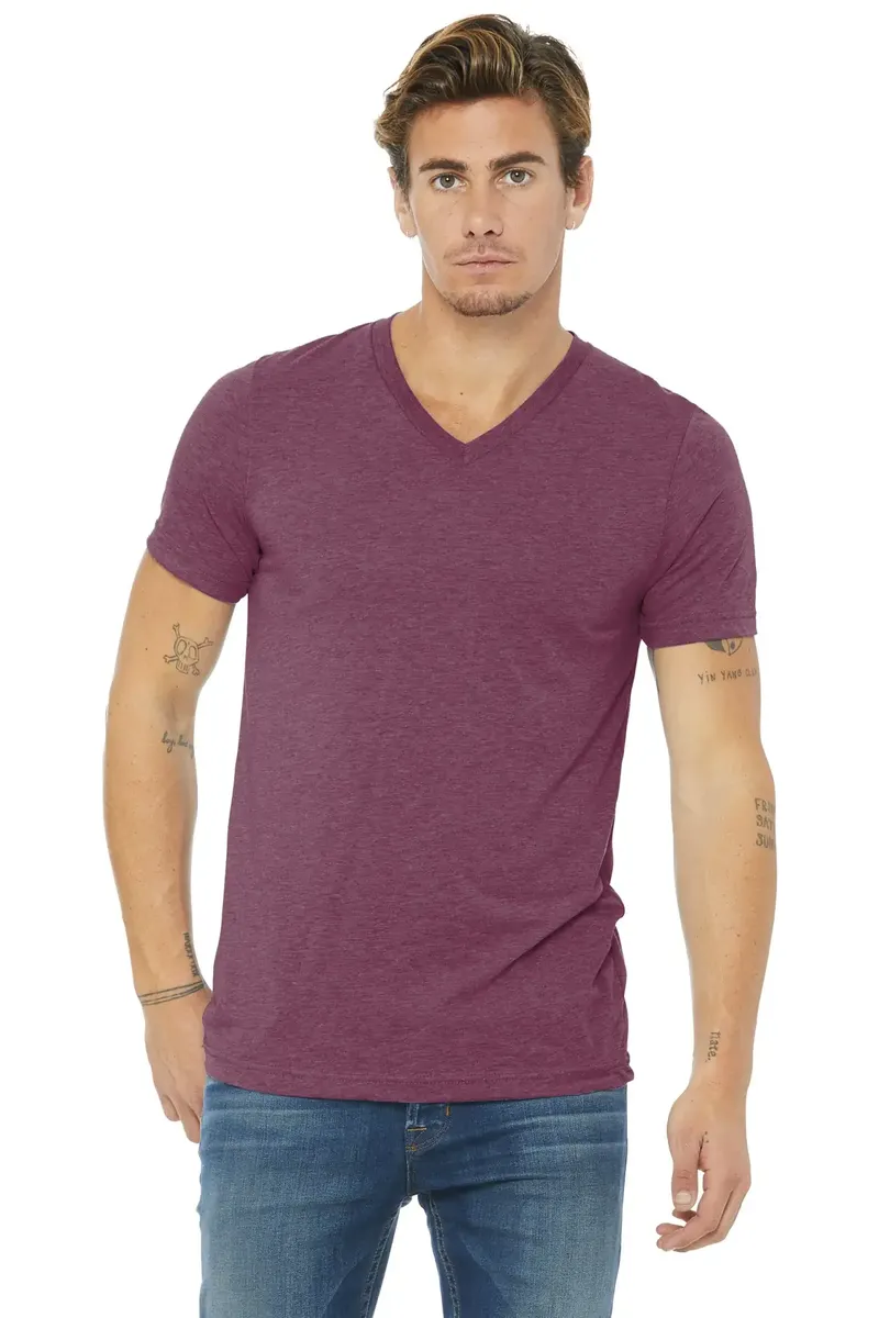 BELLA+CANVAS ® Unisex Triblend Short Sleeve V-Neck Te. BC3415 - additional view 7