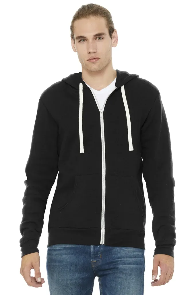 BELLA+CANVAS ® Unisex Triblend Sponge Fleece Full-Zip Hoodie. BC3909 - additional view 1