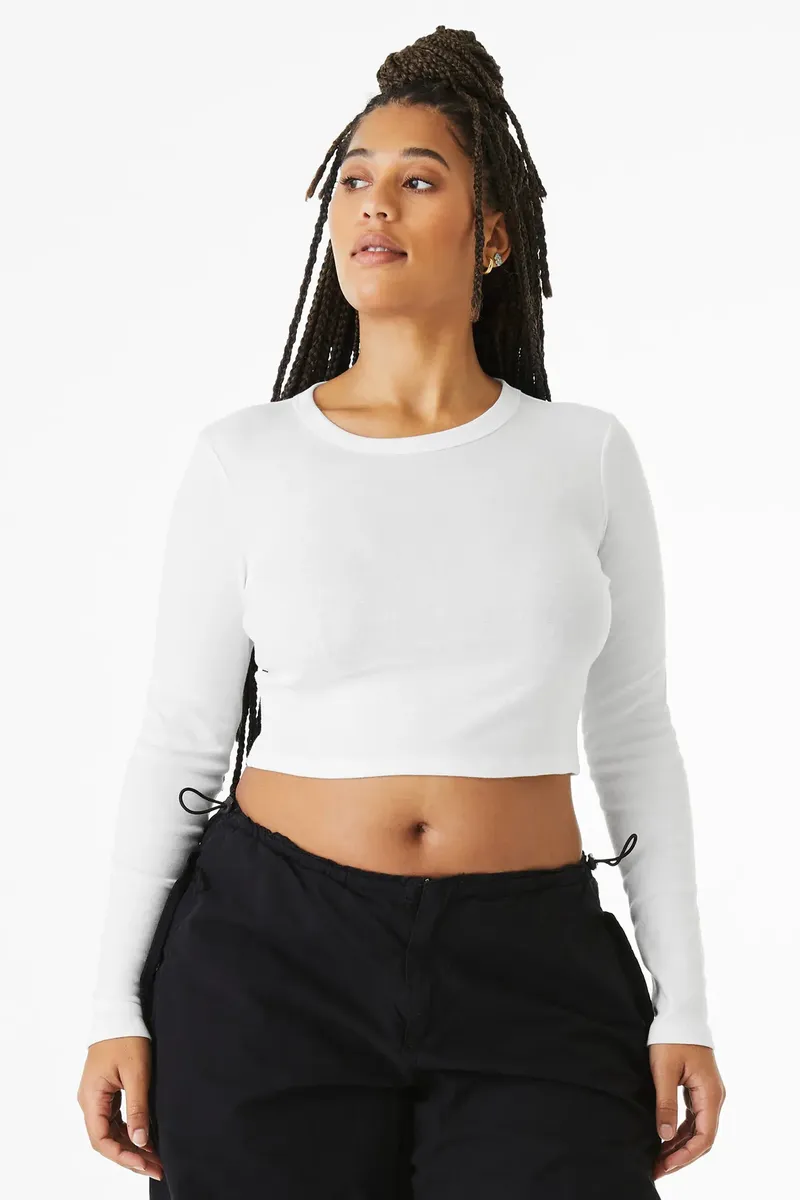 BELLA+CANVAS® Women's Micro Rib Long Sleeve Baby Tee BC1501