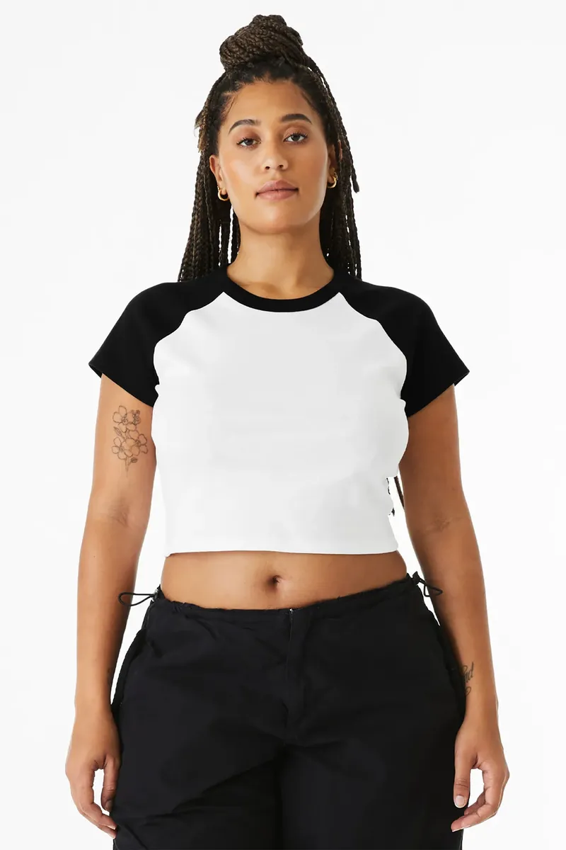 BELLA+CANVAS® Women's Micro Rib Raglan Baby Tee BC1201 - additional view 7