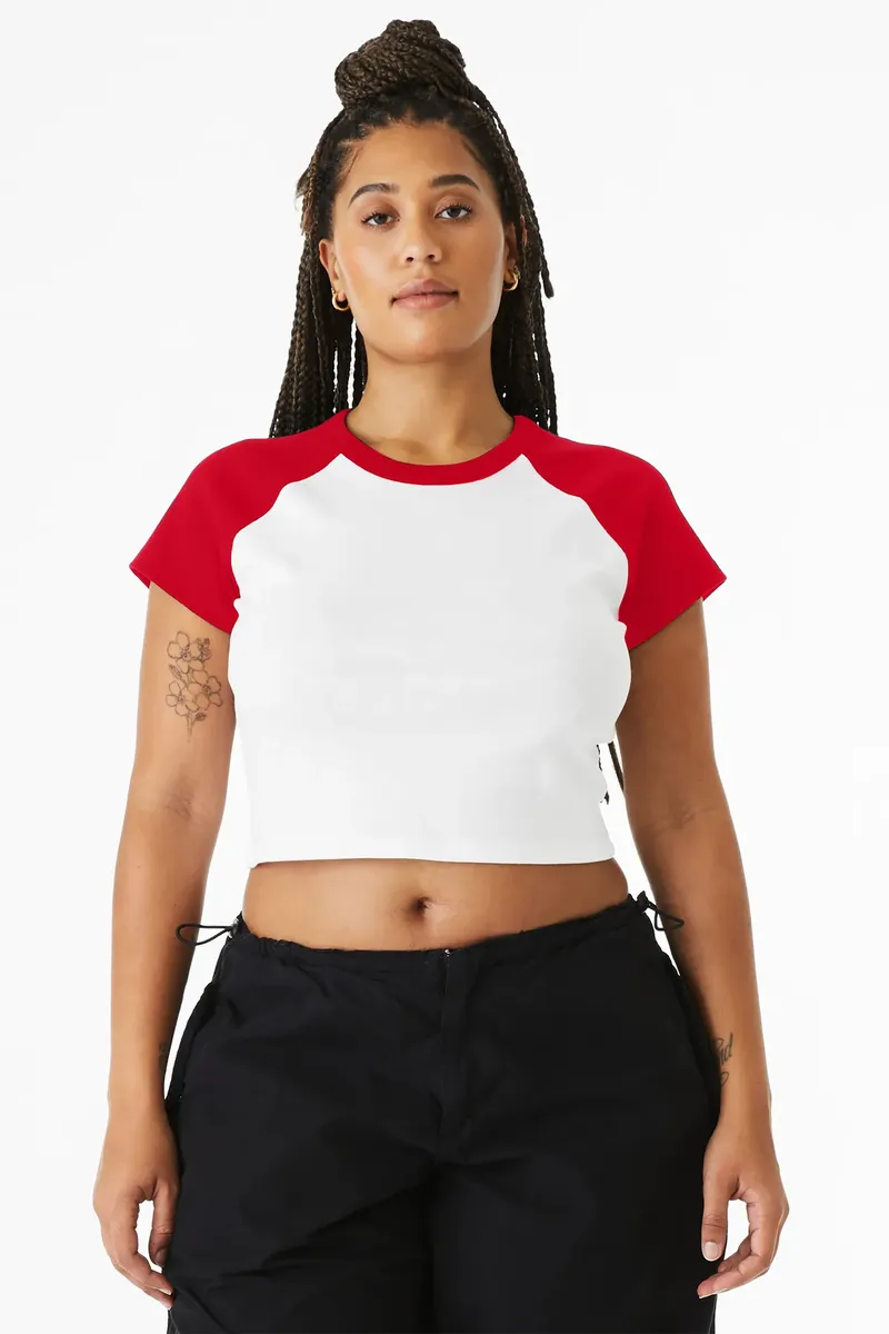 BELLA+CANVAS® Women's Micro Rib Raglan Baby Tee BC1201 - additional view 4
