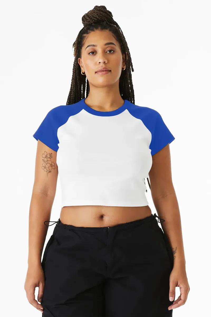 BELLA+CANVAS® Women's Micro Rib Raglan Baby Tee BC1201 - additional view 3