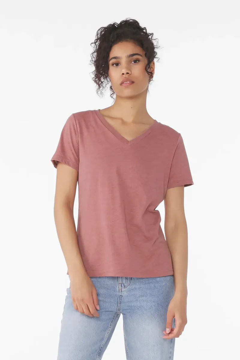 BELLA+CANVAS® Women's Relaxed Heather CVC V-Neck Tee BC6405CVC - additional view 7