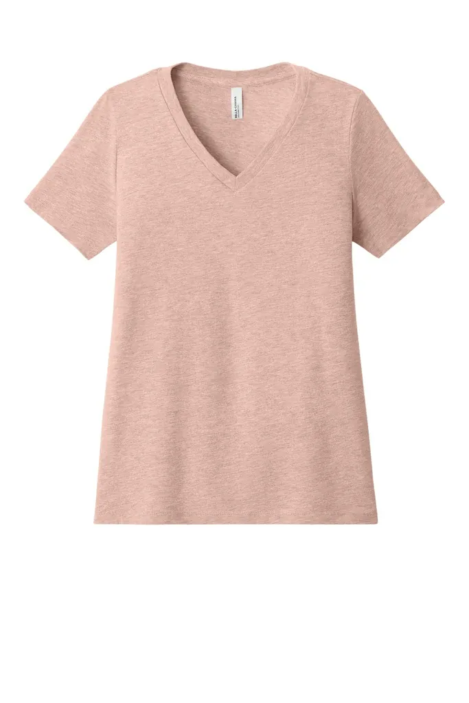 BELLA+CANVAS® Women's Relaxed Heather CVC V-Neck Tee BC6405CVC - additional view 4