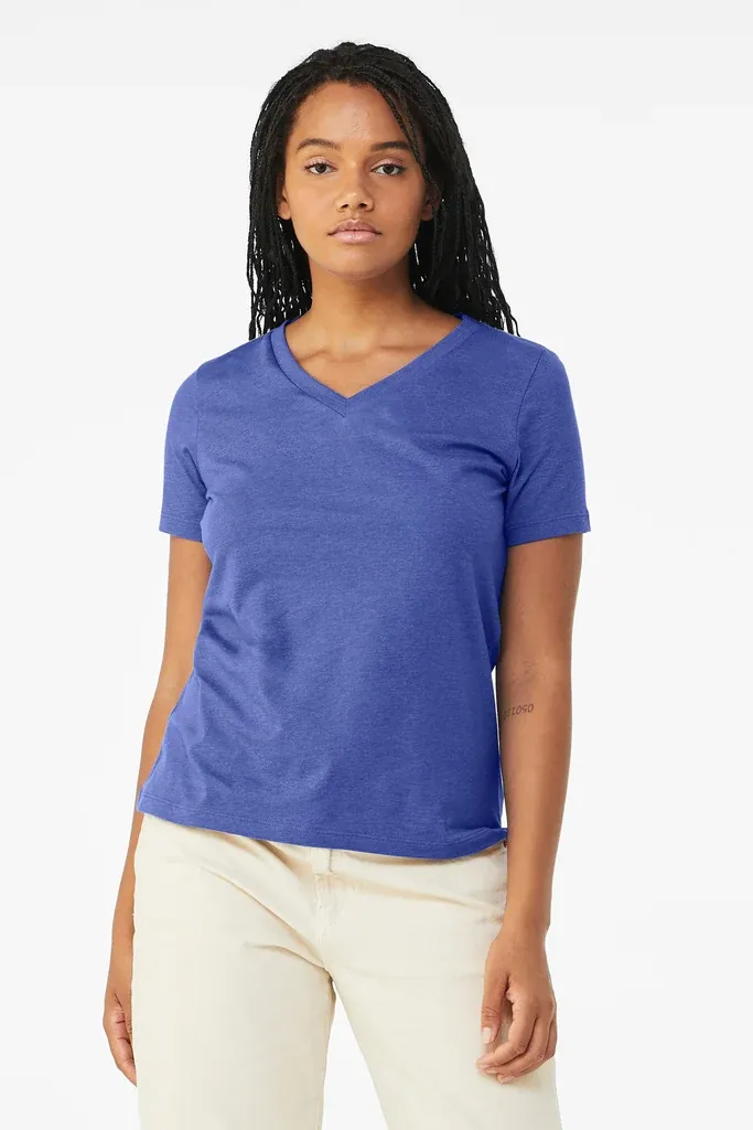 BELLA+CANVAS® Women's Relaxed Heather CVC V-Neck Tee BC6405CVC - additional view 3
