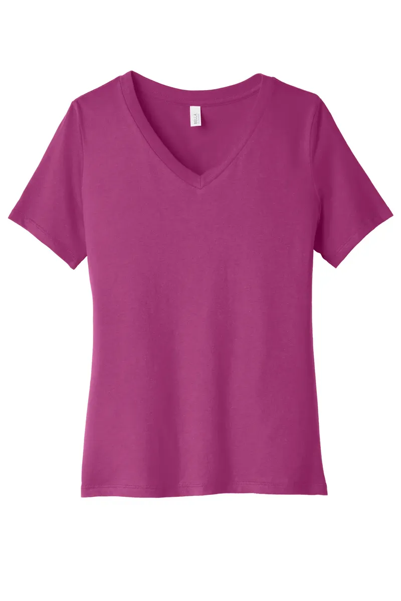 BELLA+CANVAS ® Women's Relaxed Jersey Short Sleeve V-Neck Tee. BC6405 - additional view 1