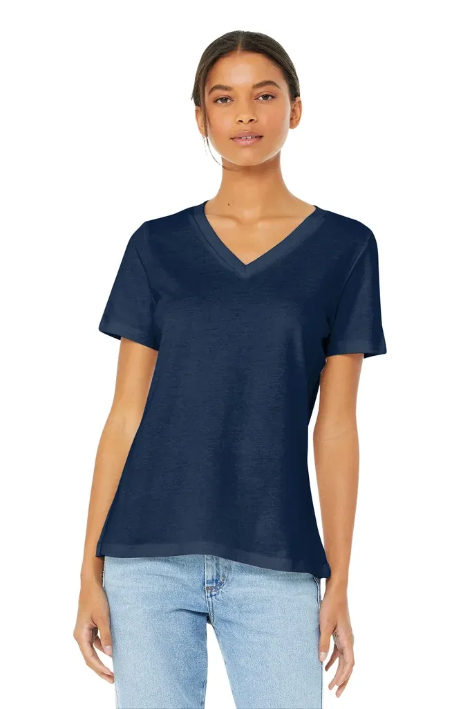 BELLA+CANVAS ® Women's Relaxed Jersey Short Sleeve V-Neck Tee. BC6405 - additional view 6