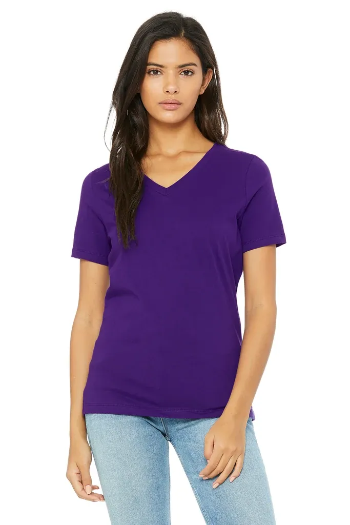 BELLA+CANVAS ® Women's Relaxed Jersey Short Sleeve V-Neck Tee. BC6405 - additional view 10