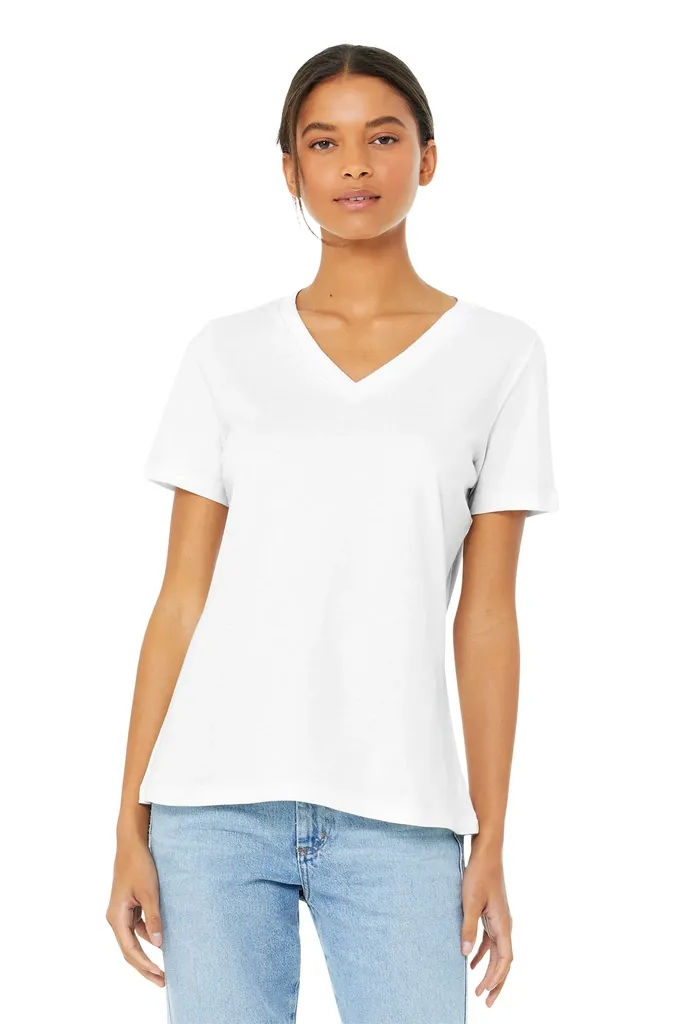 BELLA+CANVAS ® Women's Relaxed Jersey Short Sleeve V-Neck Tee. BC6405 - additional view 5