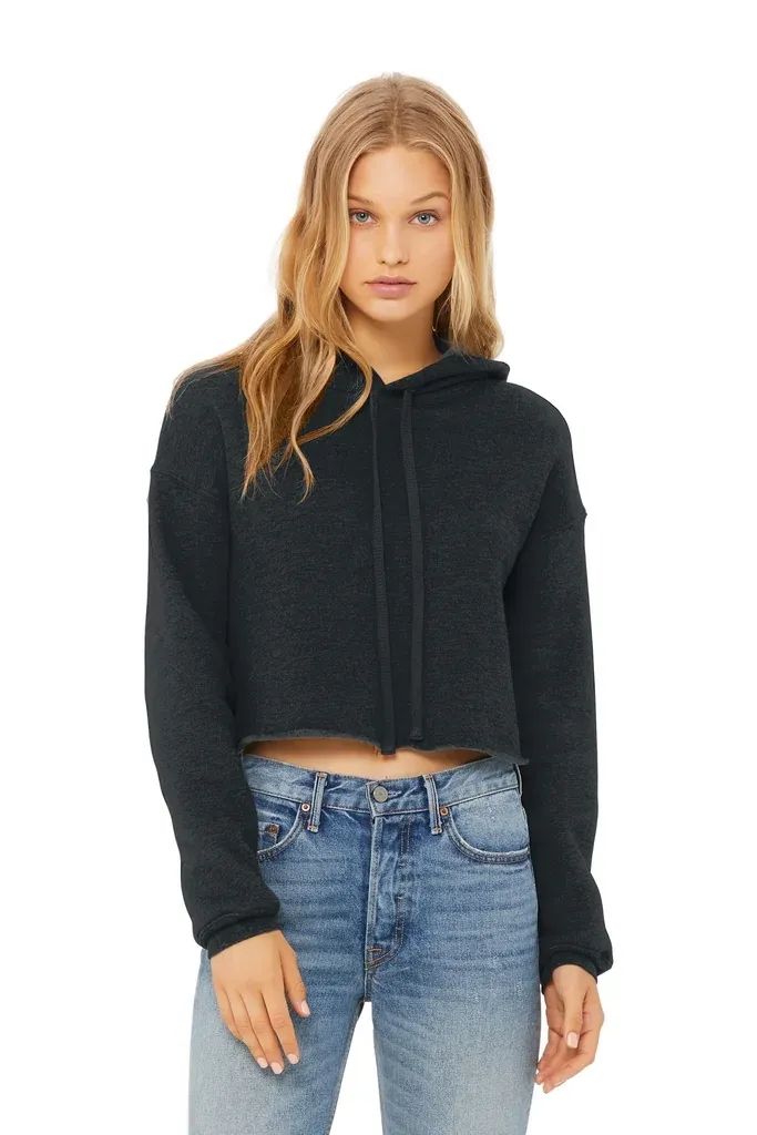 BELLA+CANVAS ® Women's Sponge Fleece Cropped Fleece Hoodie. BC7502 - additional view 2