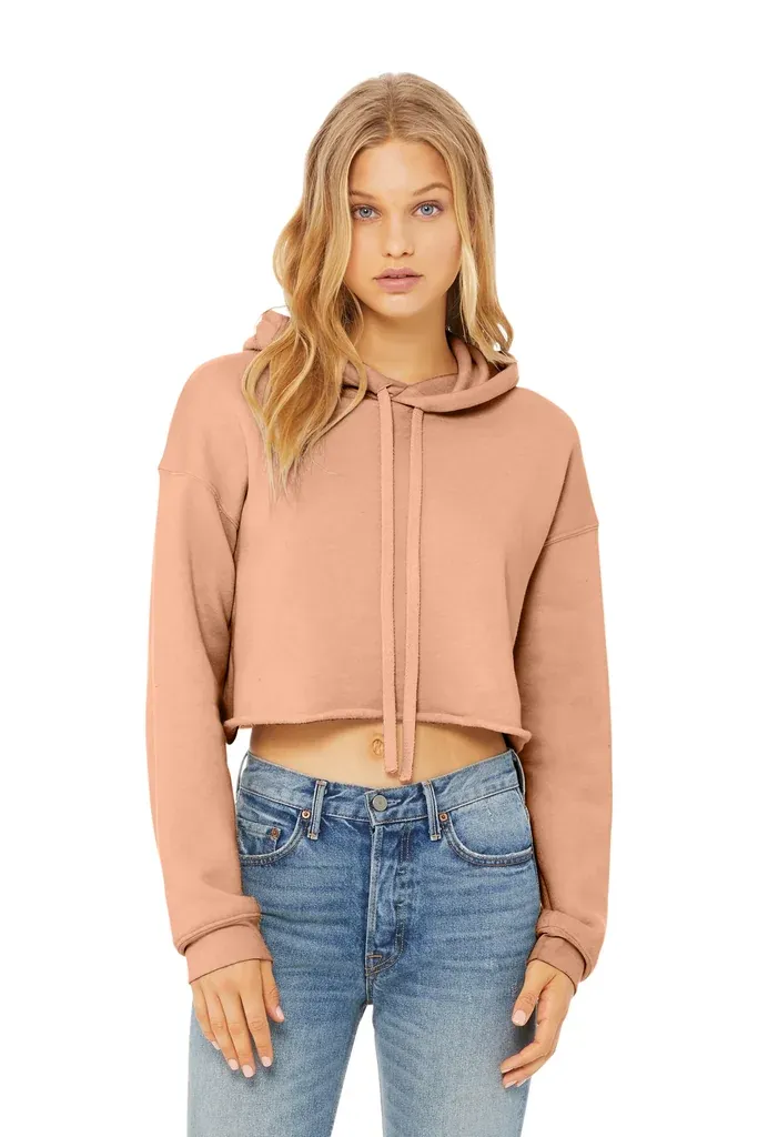 BELLA+CANVAS ® Women's Sponge Fleece Cropped Fleece Hoodie. BC7502 - additional view 3