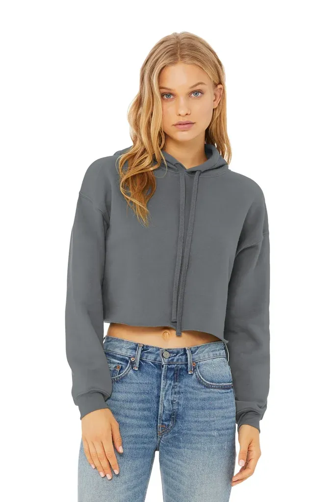 BELLA+CANVAS ® Women's Sponge Fleece Cropped Fleece Hoodie. BC7502 - additional view 1