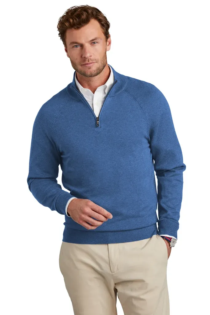 Brooks Brothers® Cotton Stretch 1/4-Zip Sweater BB18402 - additional view 3