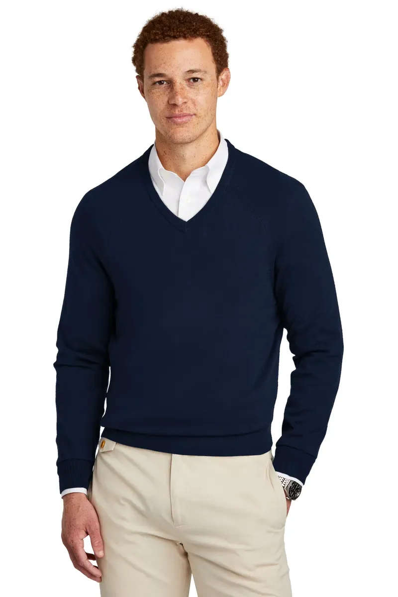 Brooks Brothers® Cotton Stretch V-Neck Sweater BB18400 - additional view 1