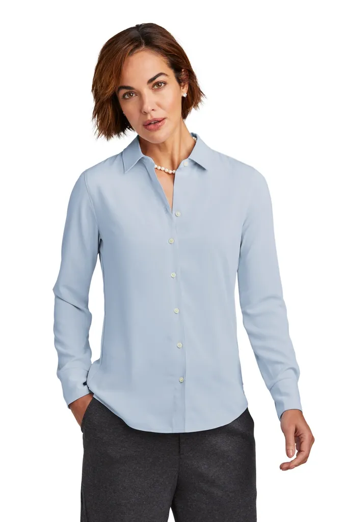 Brooks Brothers® Women's Full-Button Satin Blouse BB18007 - additional view 1