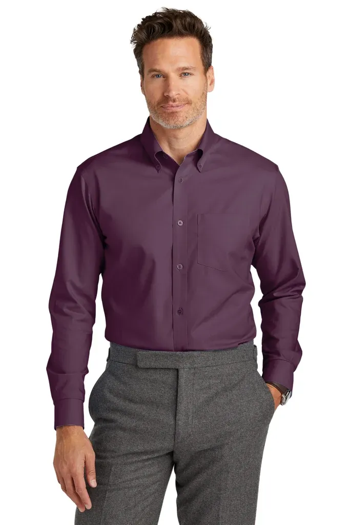 Brooks Brothers® Wrinkle-Free Stretch Nailhead Shirt BB18002 - additional view 1