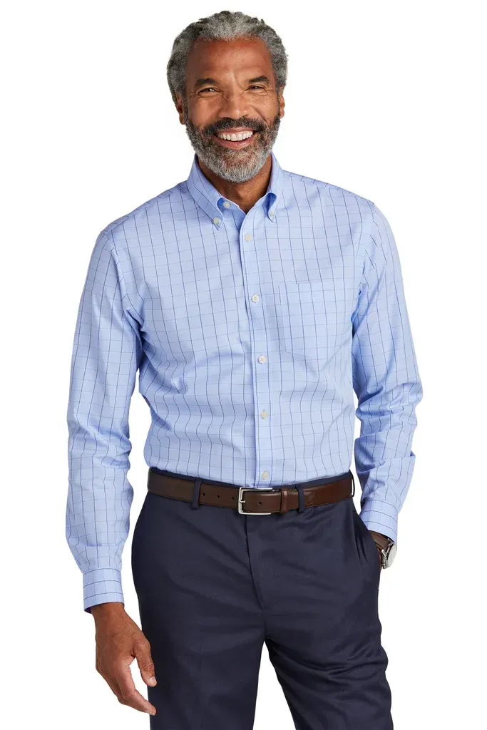 Brooks Brothers® Wrinkle-Free Stretch Patterned Shirt BB18008 - additional view 1