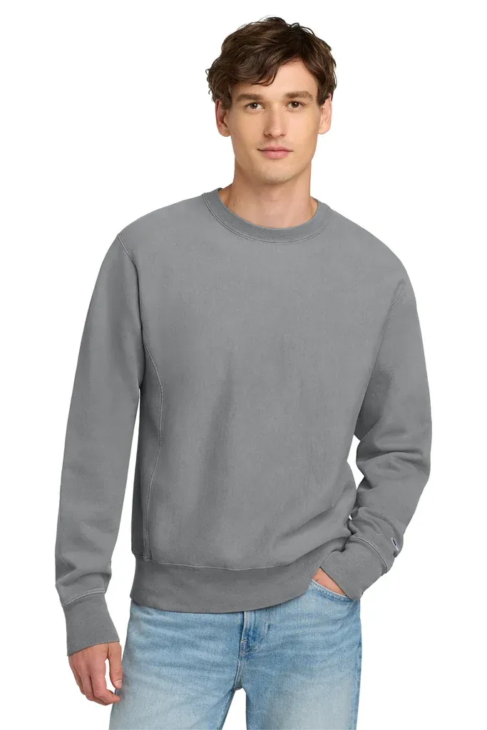 Champion ® Reverse Weave ® Garment-Dyed Crewneck Sweatshirt. GDS149 - additional view 4