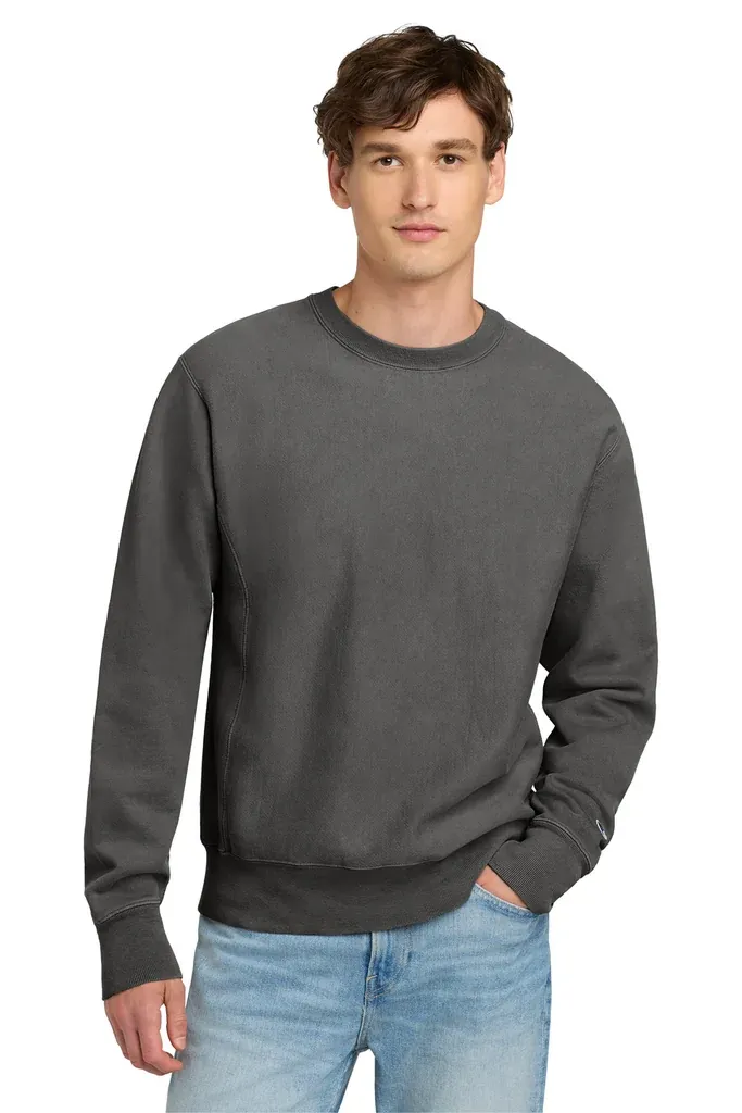 Champion ® Reverse Weave ® Garment-Dyed Crewneck Sweatshirt. GDS149