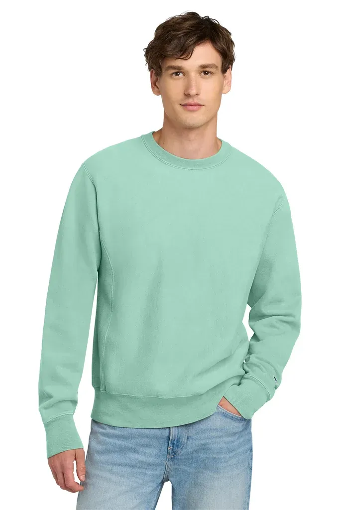 Champion ® Reverse Weave ® Garment-Dyed Crewneck Sweatshirt. GDS149 - additional view 2