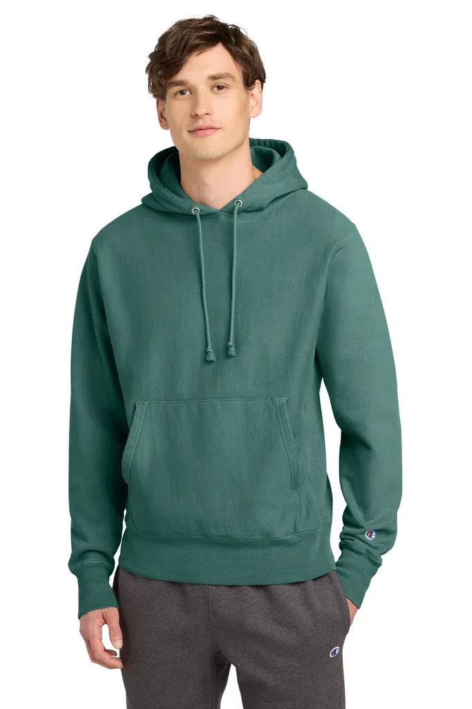 Champion ® Reverse Weave ® Garment-Dyed Hooded Sweatshirt. GDS101 - additional view 7