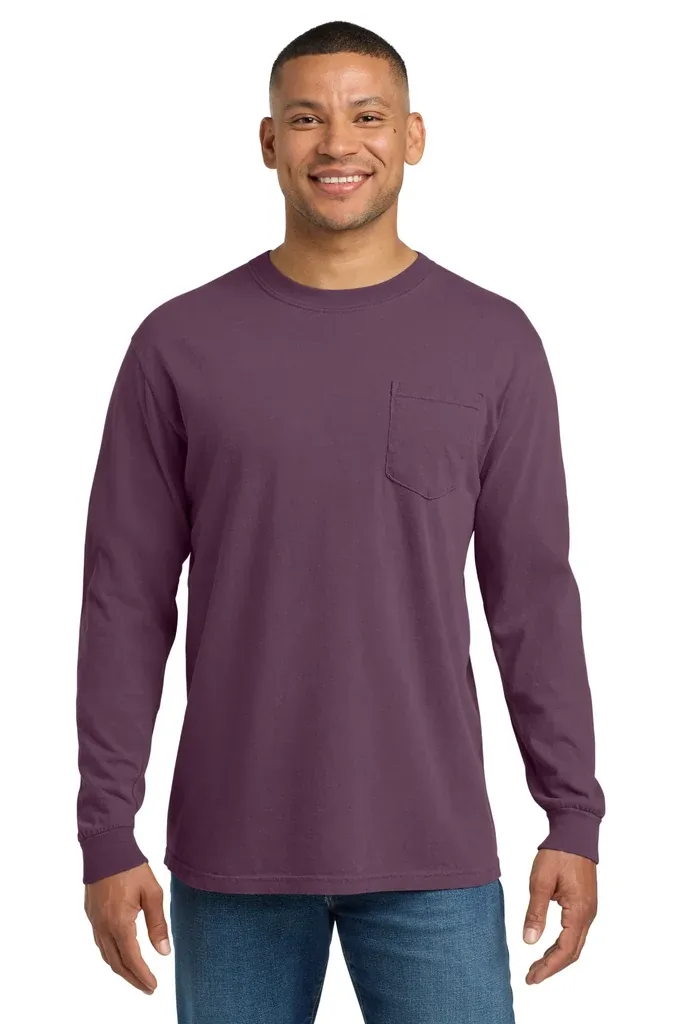 COMFORT COLORS ® Heavyweight Ring Spun Long Sleeve Pocket Tee. 4410 - additional view 3