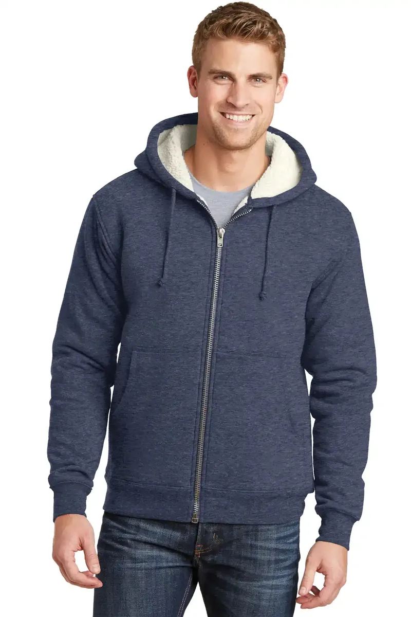 CornerStone® Heavyweight Sherpa-Lined Hooded Fleece Jacket. CS625 - additional view 1