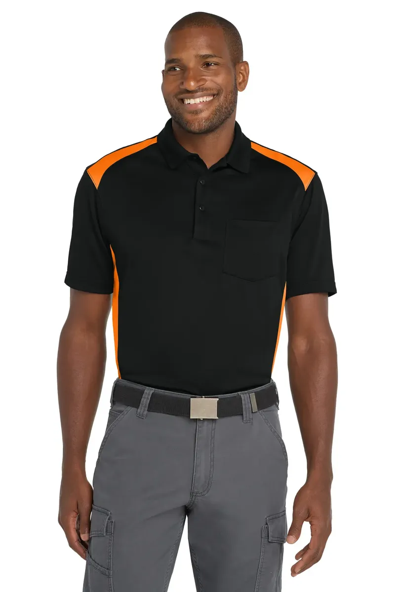 CornerStone® Select Snag-Proof Two Way Colorblock Pocket Polo. CS416 - additional view 3