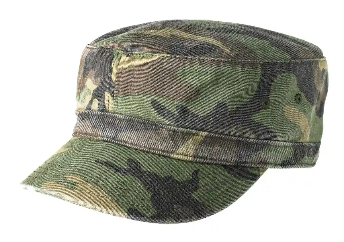 District® Distressed Military Hat.  DT605 - additional view 1