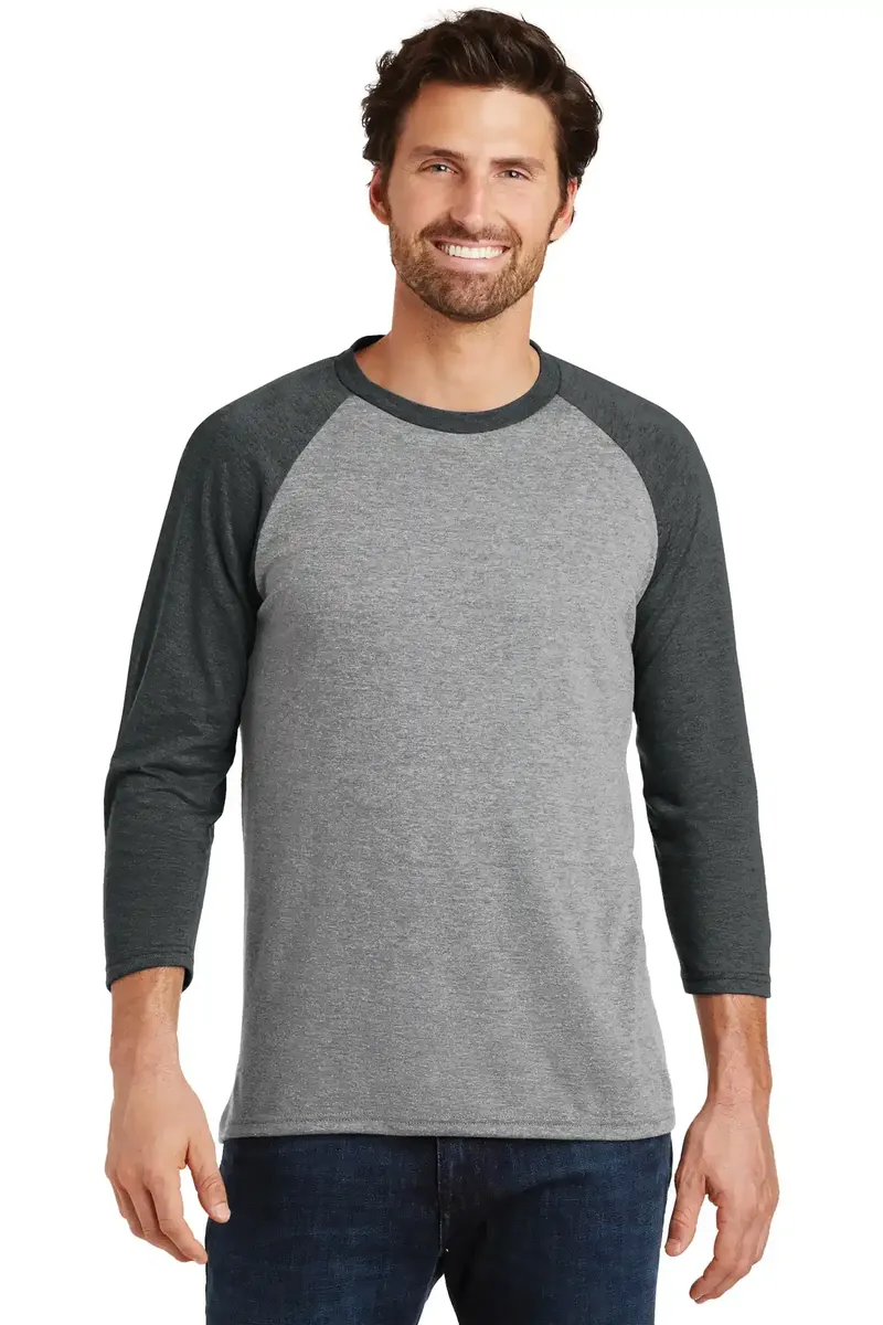 District ® Perfect Tri® 3/4-Sleeve Raglan. DM136 - additional view 4