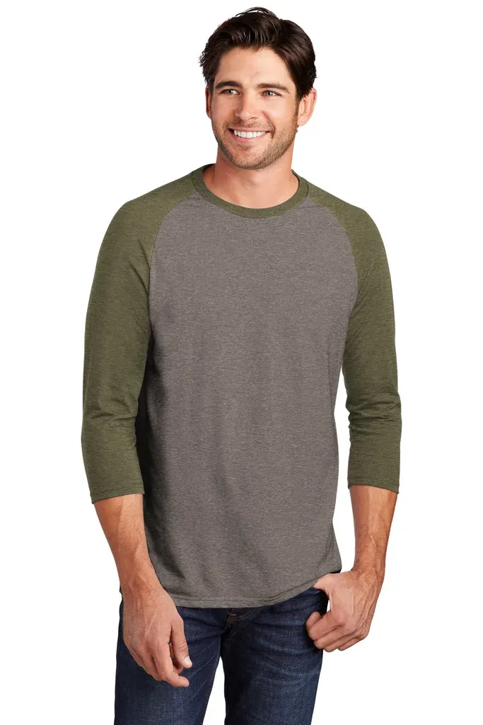 District ® Perfect Tri® 3/4-Sleeve Raglan. DM136 - additional view 9