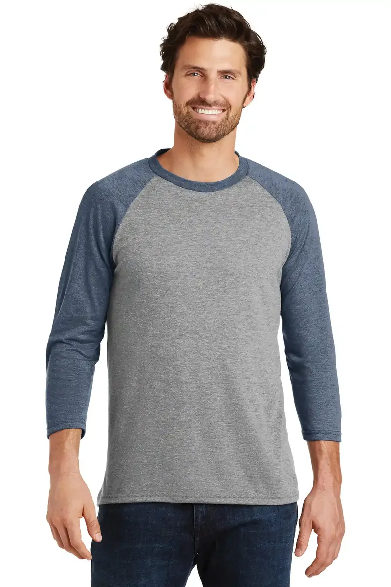 District ® Perfect Tri® 3/4-Sleeve Raglan. DM136 - additional view 6