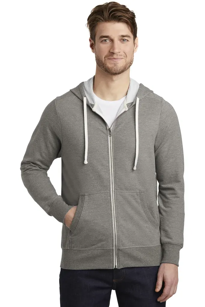 District ® Perfect Tri ® French Terry Full-Zip Hoodie. DT356 - additional view 3