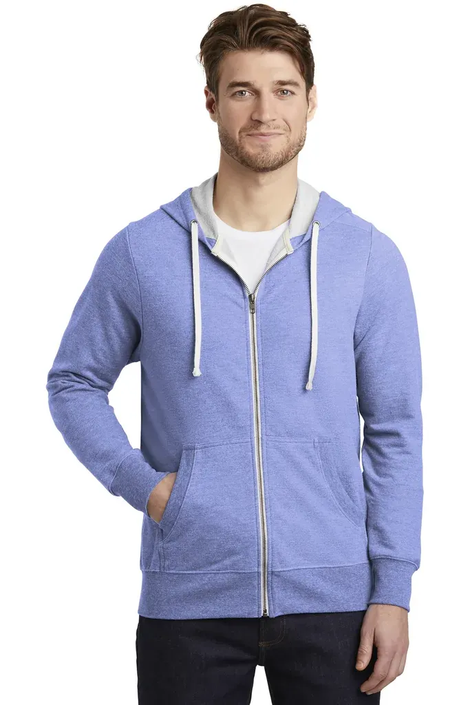 District ® Perfect Tri ® French Terry Full-Zip Hoodie. DT356 - additional view 1