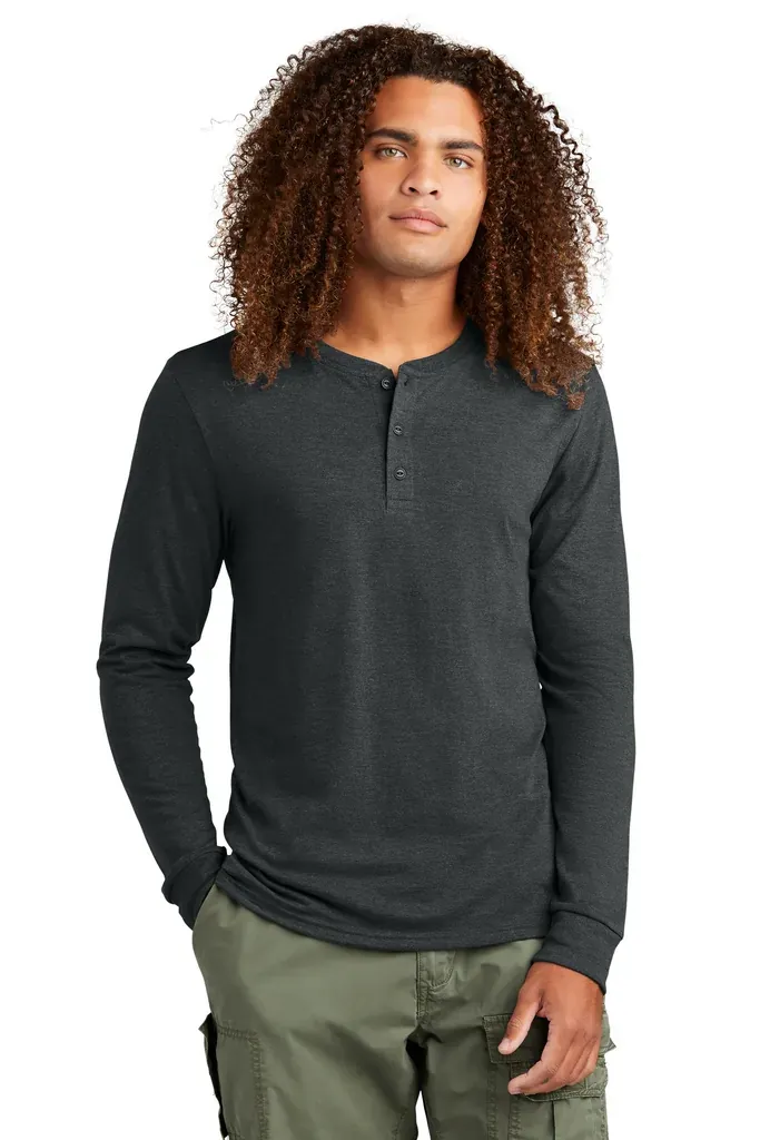 District® Perfect Tri® Long Sleeve Henley DT145 - additional view 1
