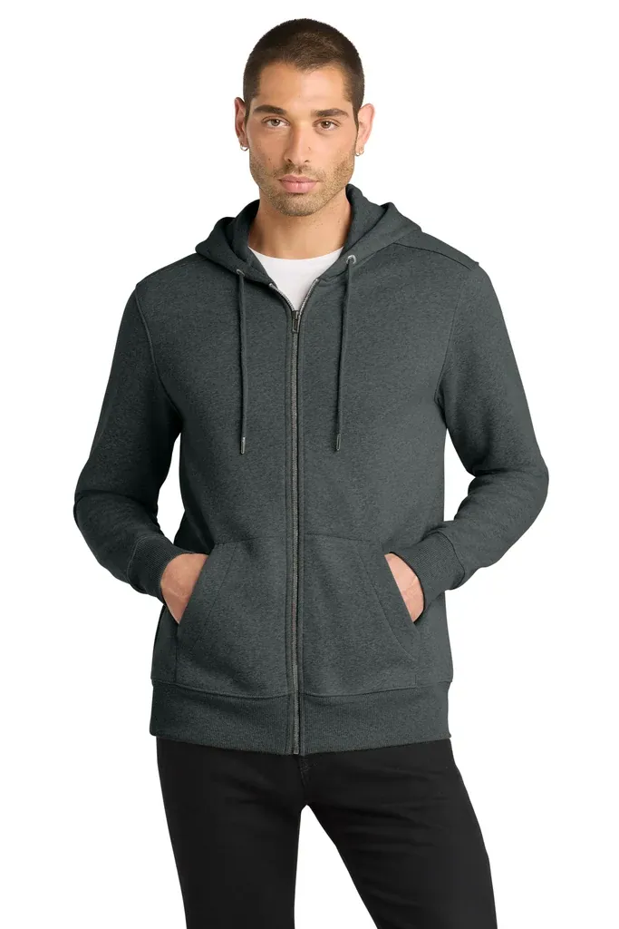 District ® Perfect Weight ® Fleece Full-Zip Hoodie DT1103 - additional view 1
