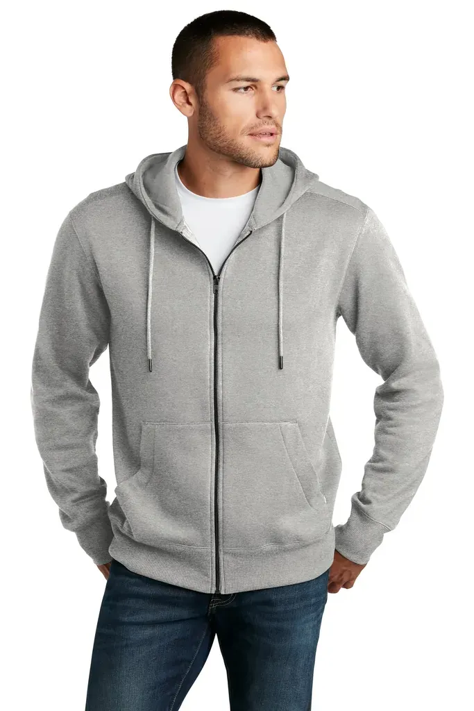 District ® Perfect Weight ® Fleece Full-Zip Hoodie DT1103 - additional view 2