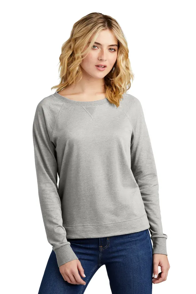 District® Women's Featherweight French Terry Long Sleeve Crewneck DT672 - additional view 3