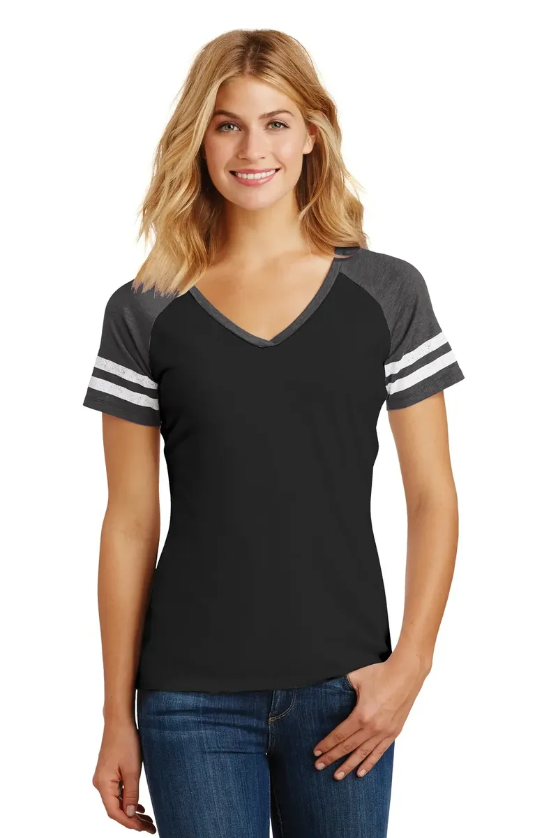 District ® Women's Game V-Neck Tee. DM476 - additional view 1