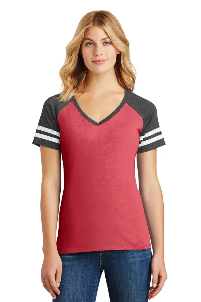 District ® Women's Game V-Neck Tee. DM476 - additional view 6