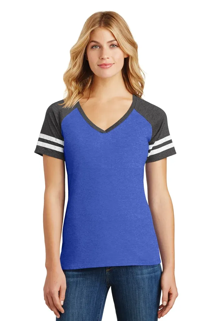 District ® Women's Game V-Neck Tee. DM476 - additional view 4